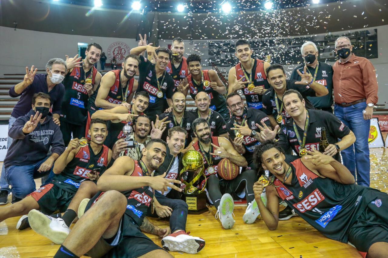 Sesi Franca Basquete é tricampeão paulista