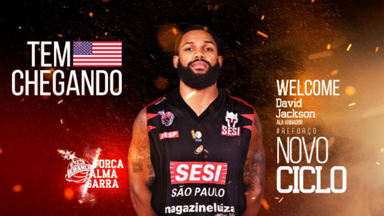 David Jackson completa o Sesi Franca Basquete para a temporada 2018/2019