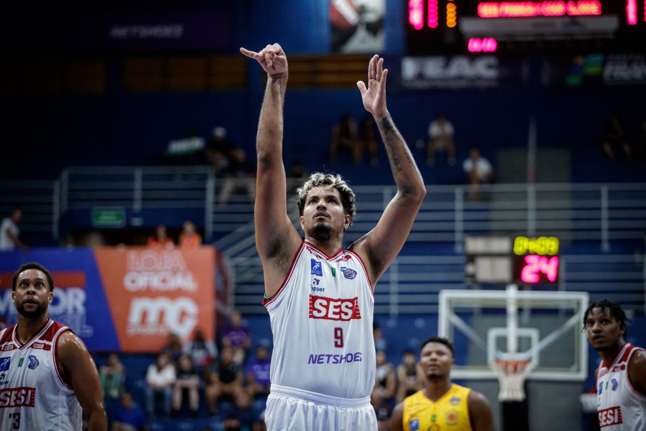 Sesi Franca Basquete enfrenta o Mogi das Cruzes em último jogo no Pedrocão pela fase de classificação do NBB 2023/24